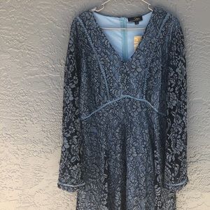 Plus size blue dress